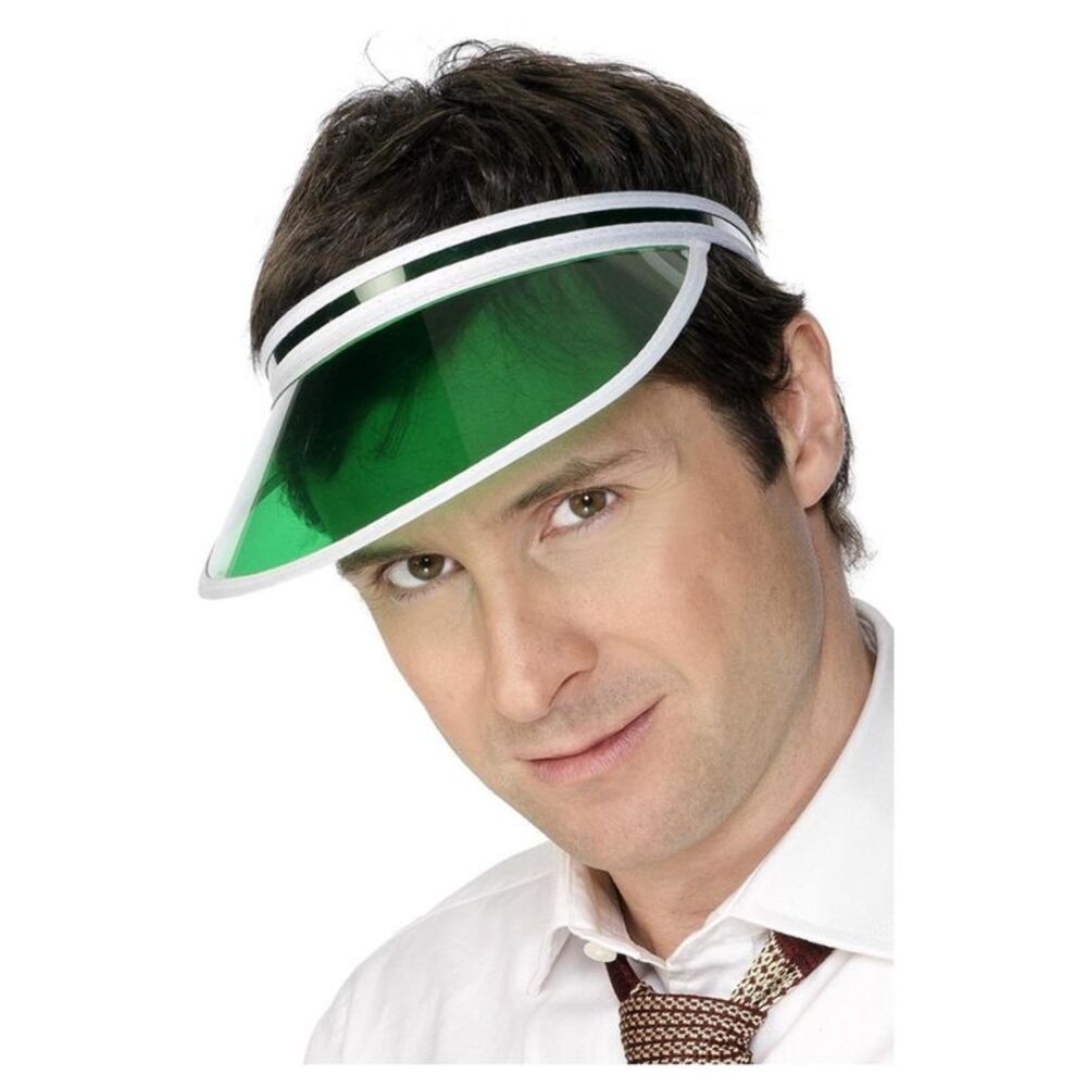 Smiffys Unisex Adult Poker Visor Cap / Green